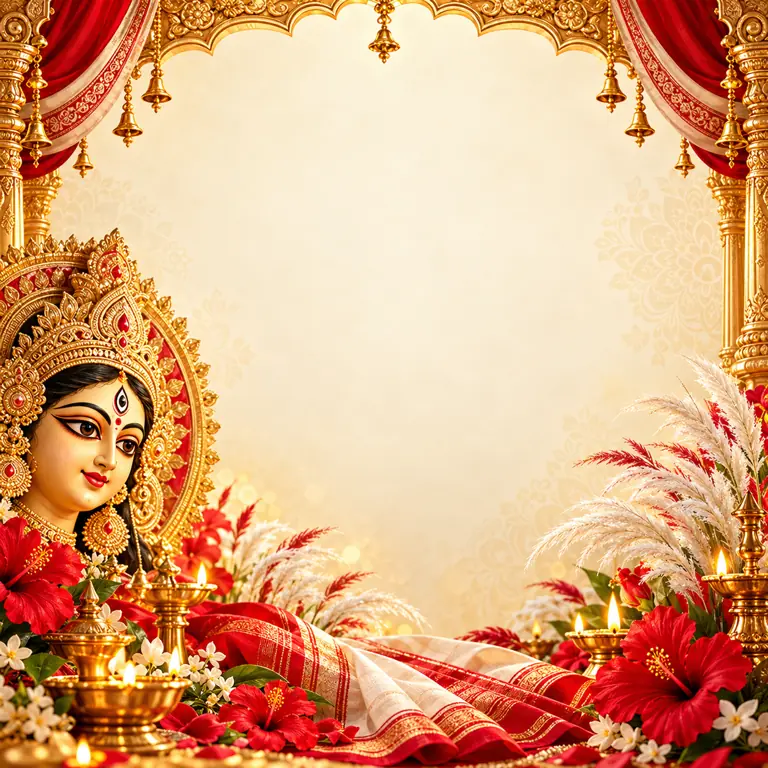Durga Puja · Regal Gold greeting card artwork