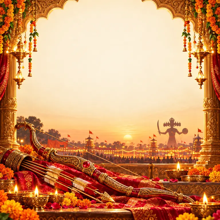 Dussehra · Regal Gold greeting card artwork
