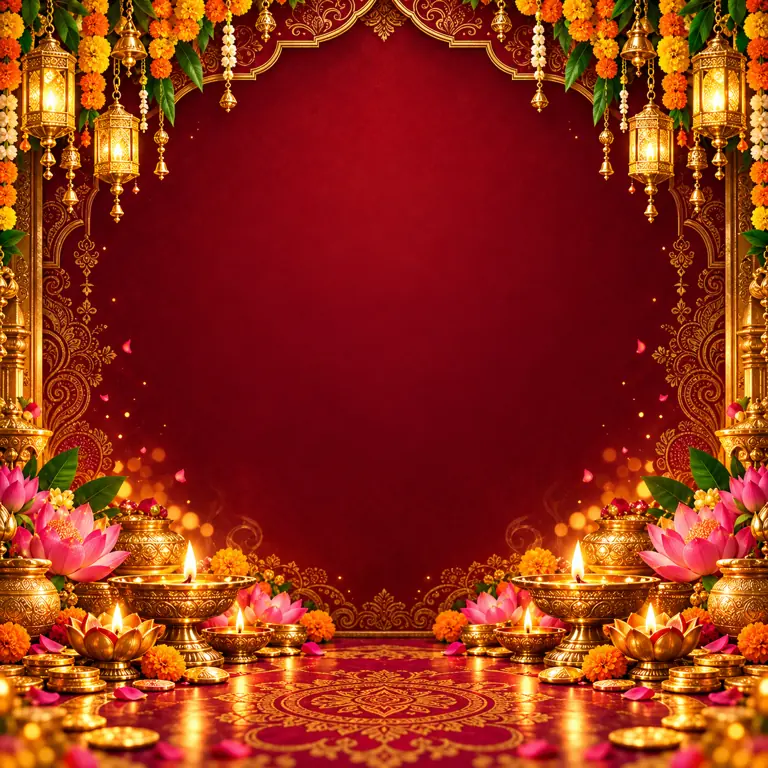 Dhanteras · Regal Gold greeting card artwork