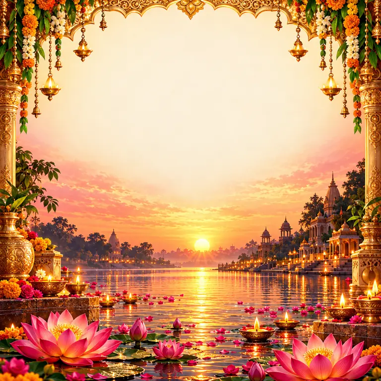 Chhath Puja · Regal Gold greeting card artwork