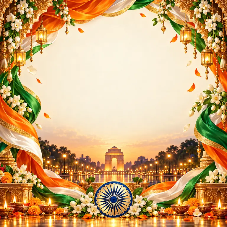 Republic Day · Regal Gold greeting card artwork