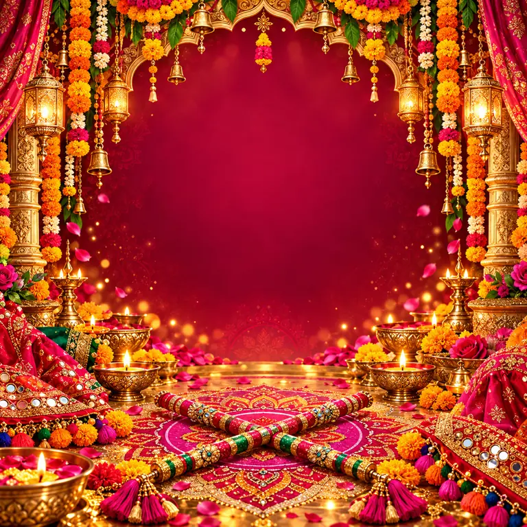Navratri · Regal Gold greeting card artwork