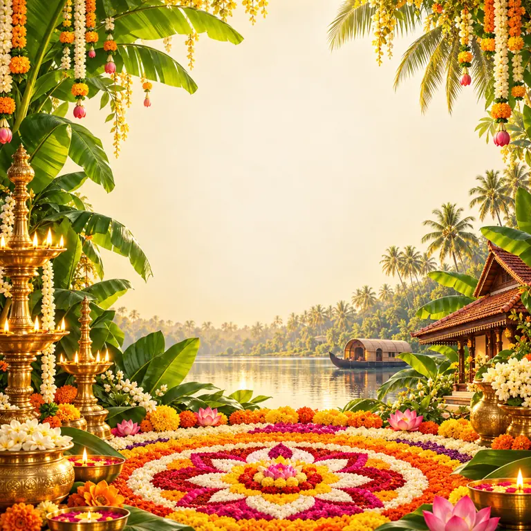 Onam · Regal Gold greeting card artwork