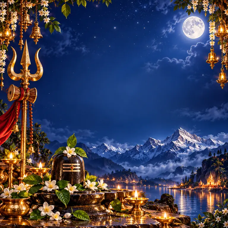 Maha Shivratri · Regal Gold greeting card artwork