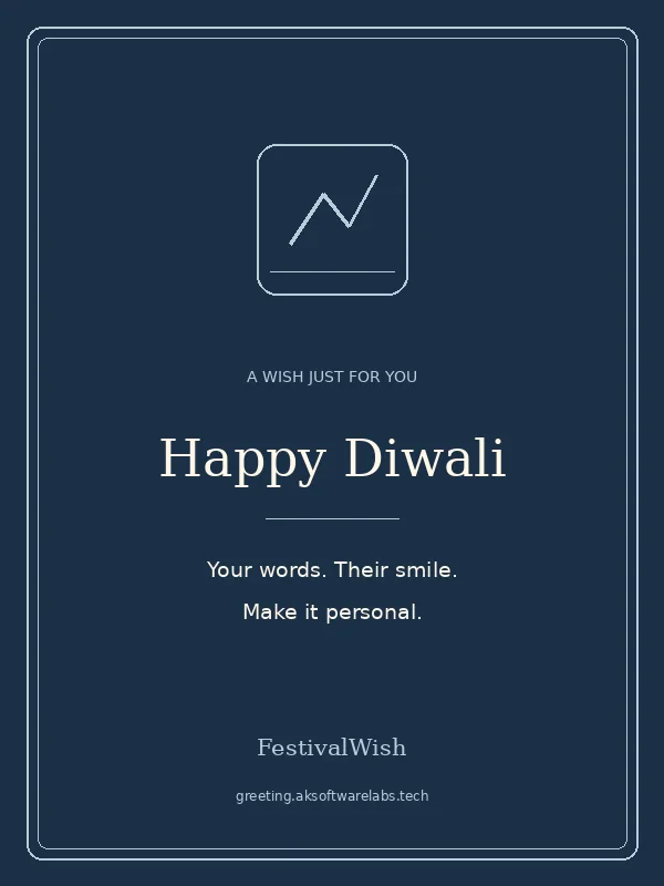 Diwali greeting card preview in the Business style, with space for a personal message